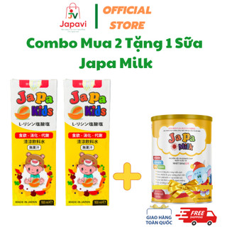 Combo mua 2 siro ăn ngon Japa kids orihiro tặng 1 sữa non Japa Milk 400ml cải thiện tầm vóc cho bé hỗ trợ biếng ăn tăng