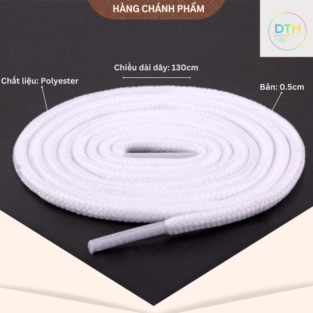 Dây áo hoodie, dây tròn đầu keo, chất liệu Polyester, bản 0.5cm, dài 1m3