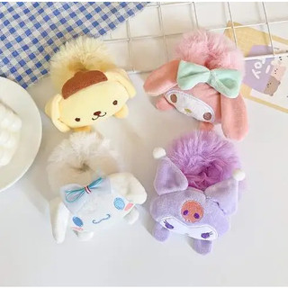 Dây buộc tóc hình gấu bông bông kuromi,melody lopy siêu cute. thin buộc tóc hình gấu bông