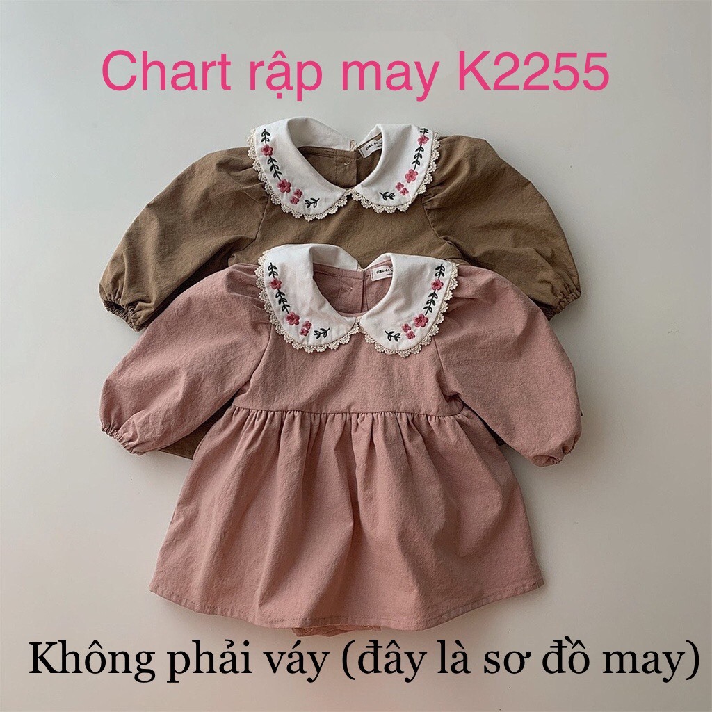 Rập Váy Thu Đông Cho Bé Gái Mã 2255