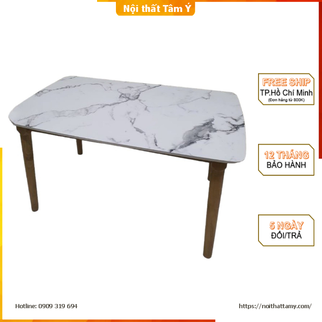Bàn ăn mặt giả vân đá✌FREE SHIP HCM✌ Ghế ăn Cao Cấp Thương hiệu Nội Thất Tâm Ý