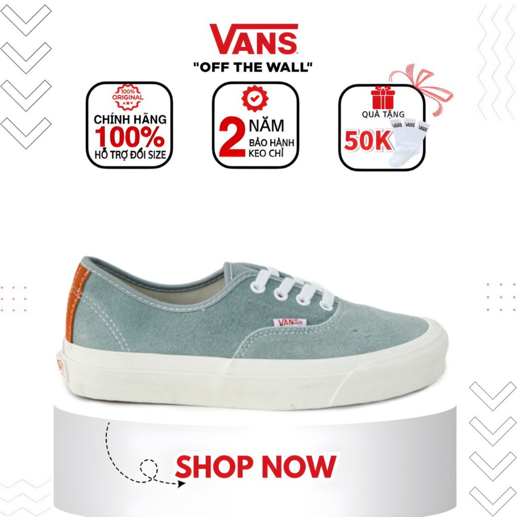 Giày vans chính hãng, vans authentic lx suede màu xanh cho nam nữ chuẩn full box