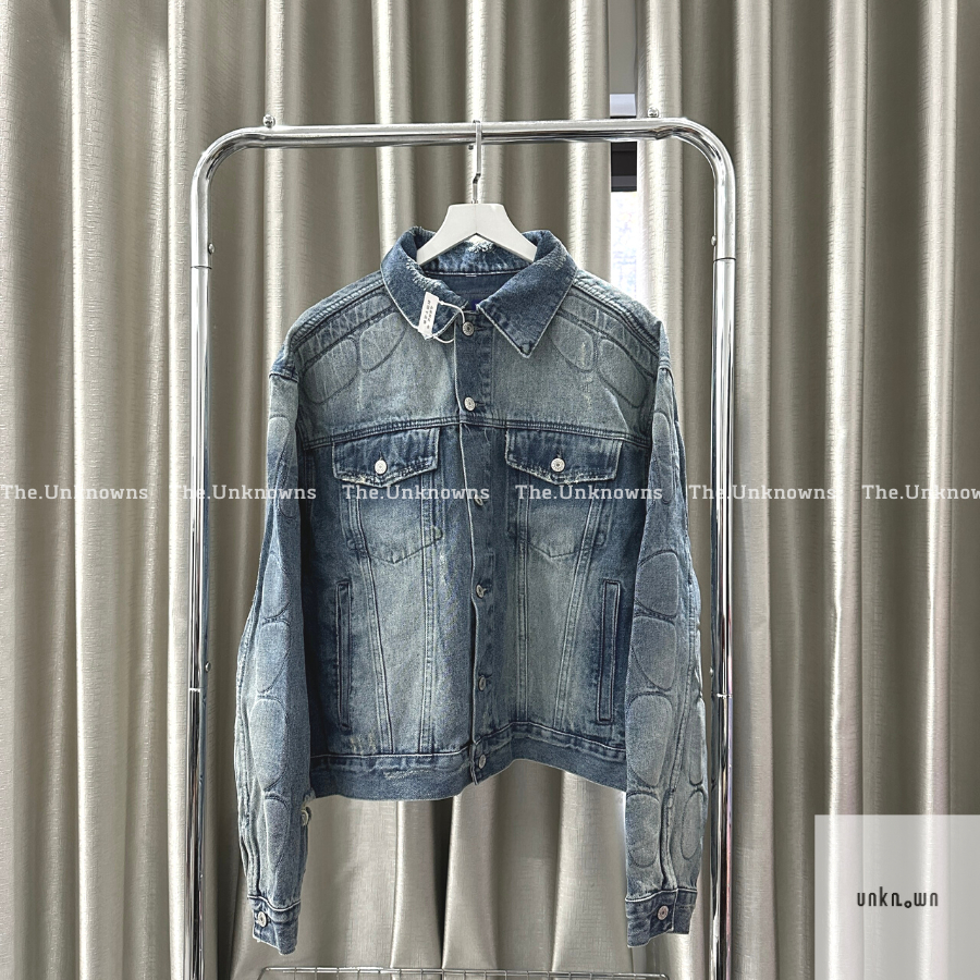 👑👑-Áo Khoác Denim Jacket Y.eezy Gap Padded Boxy  Blue,Áo khoác bò YZ cao cấp