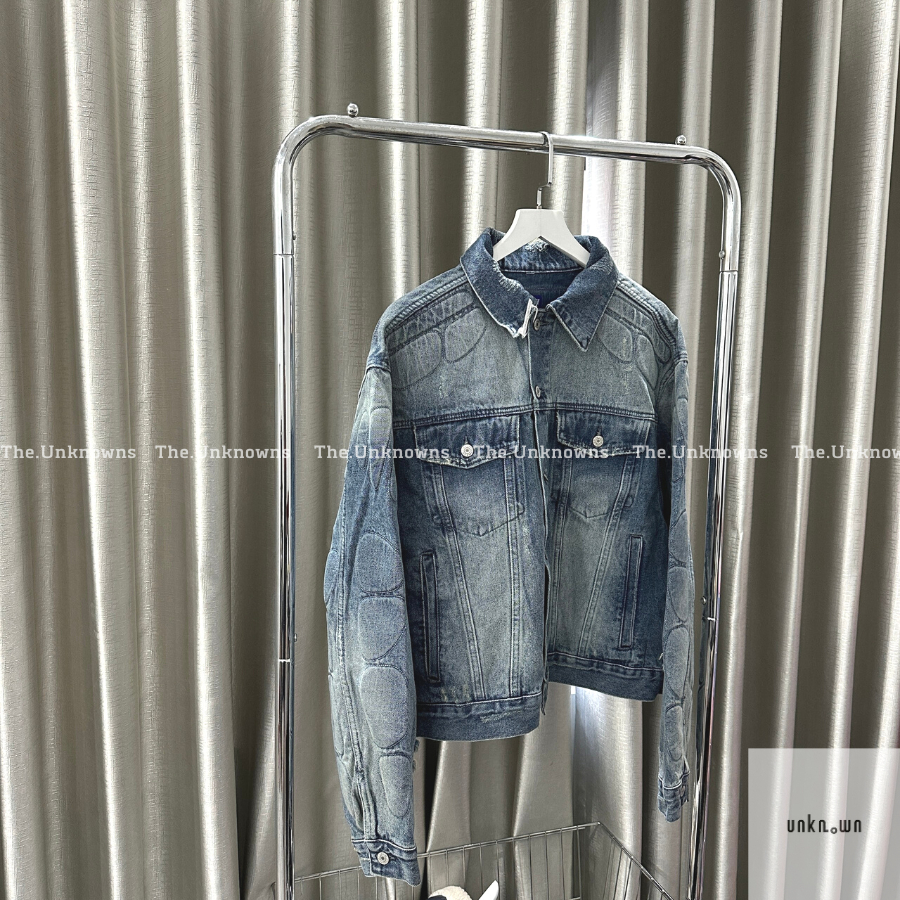 👑👑-Áo Khoác Denim Jacket Y.eezy Gap Padded Boxy  Blue,Áo khoác bò YZ cao cấp