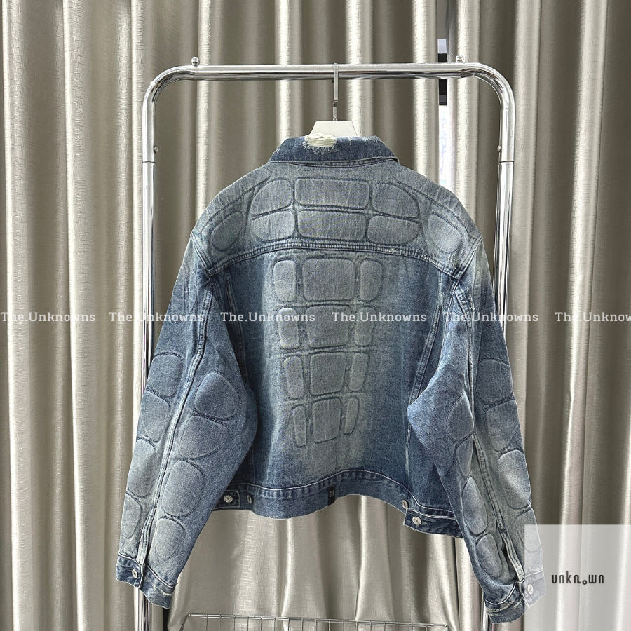 👑👑-Áo Khoác Denim Jacket Y.eezy Gap Padded Boxy  Blue,Áo khoác bò YZ cao cấp