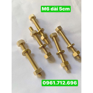 Ốc đồng thau M6 dài 5cm