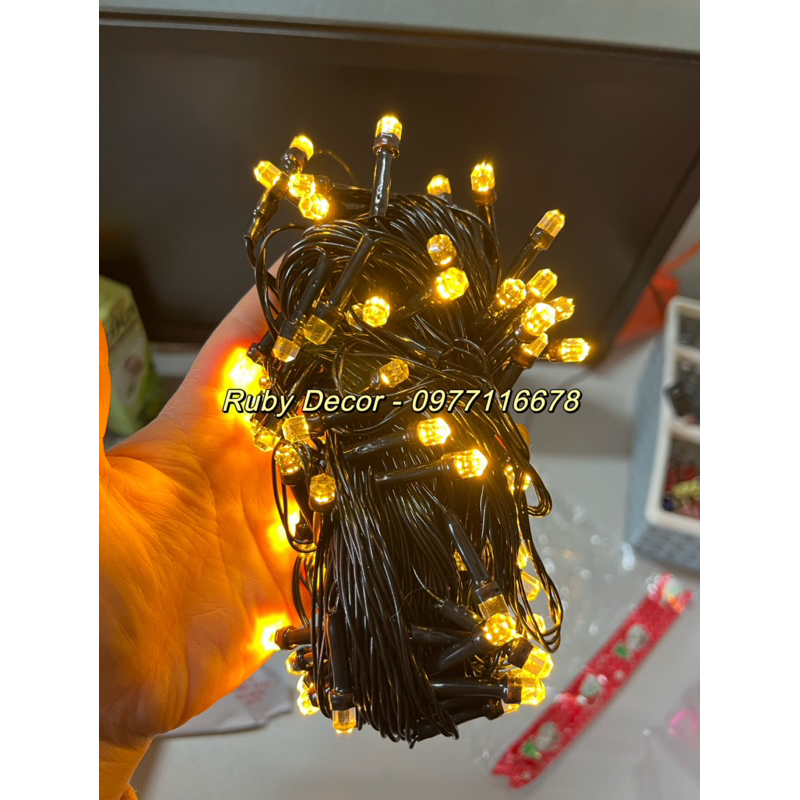 Đèn Led Kim Cương trang trí cuốn cây,đèn nháy Kim Cương dài 20-40m