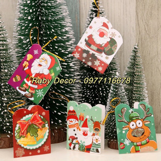 Thiệp nhũ mini trang trí cây thông noel, giáng sinh, Thiệp Noel