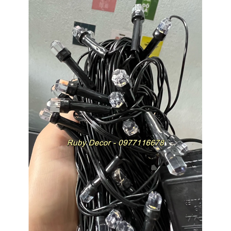 Đèn Led Kim Cương trang trí cuốn cây,đèn nháy Kim Cương dài 20-40m