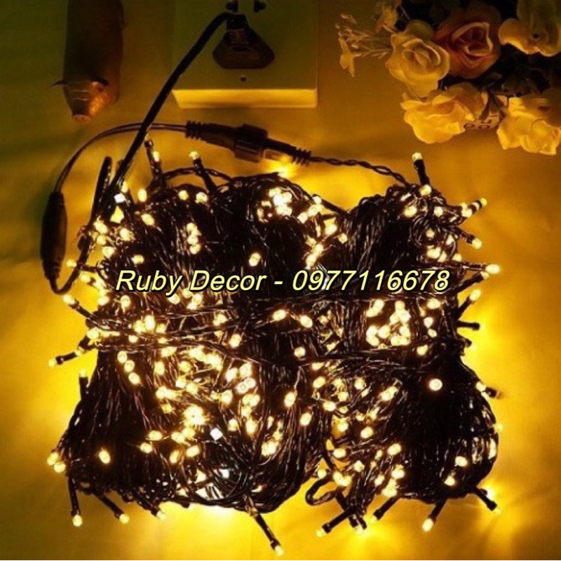 Đèn Led Kim Cương trang trí cuốn cây,đèn nháy Kim Cương dài 20-40m