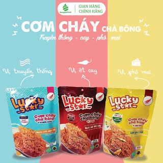Cơm cháy chà bông vị (Truyền Thống - Cay - Phô Mai) Lucky Star túi50g| Thơm ngon, đậm vị, dinh dưỡng