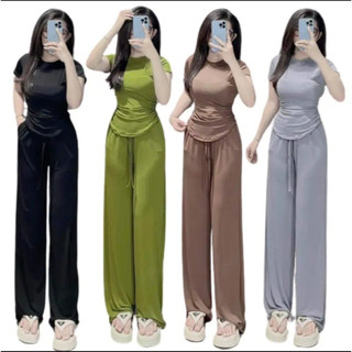 Set đồ bộ thun gân quần dài gugumi tk1293