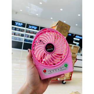 Infinity Tornado pink – Quạt Mini "𝑇ℎ𝑜̂̉𝑖 𝑏𝑎𝑦 𝑐𝑎̉ 𝑡ℎ𝑒̂́ 𝑔𝑖𝑜̛́𝑖 " ( không kèm pin)