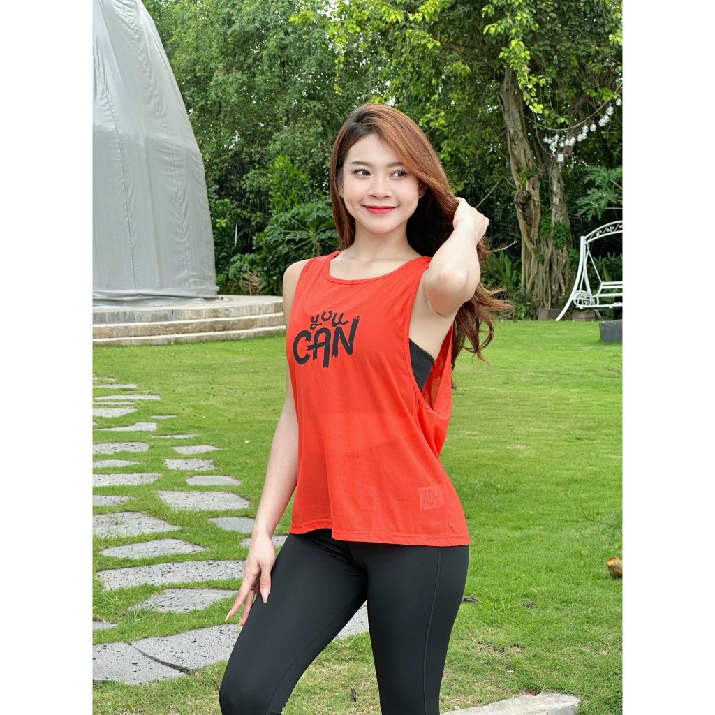 Áo tank top tập gym yoga thể thao Nữ YouCan Form rộng - Đan Dây Phía Sau