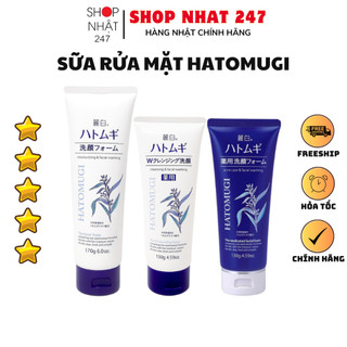 [Hỏa Tốc HN] Sữa rửa mặt trắng da Hatomugi hạt ý dĩ 130g Nội Địa Nhật Bản