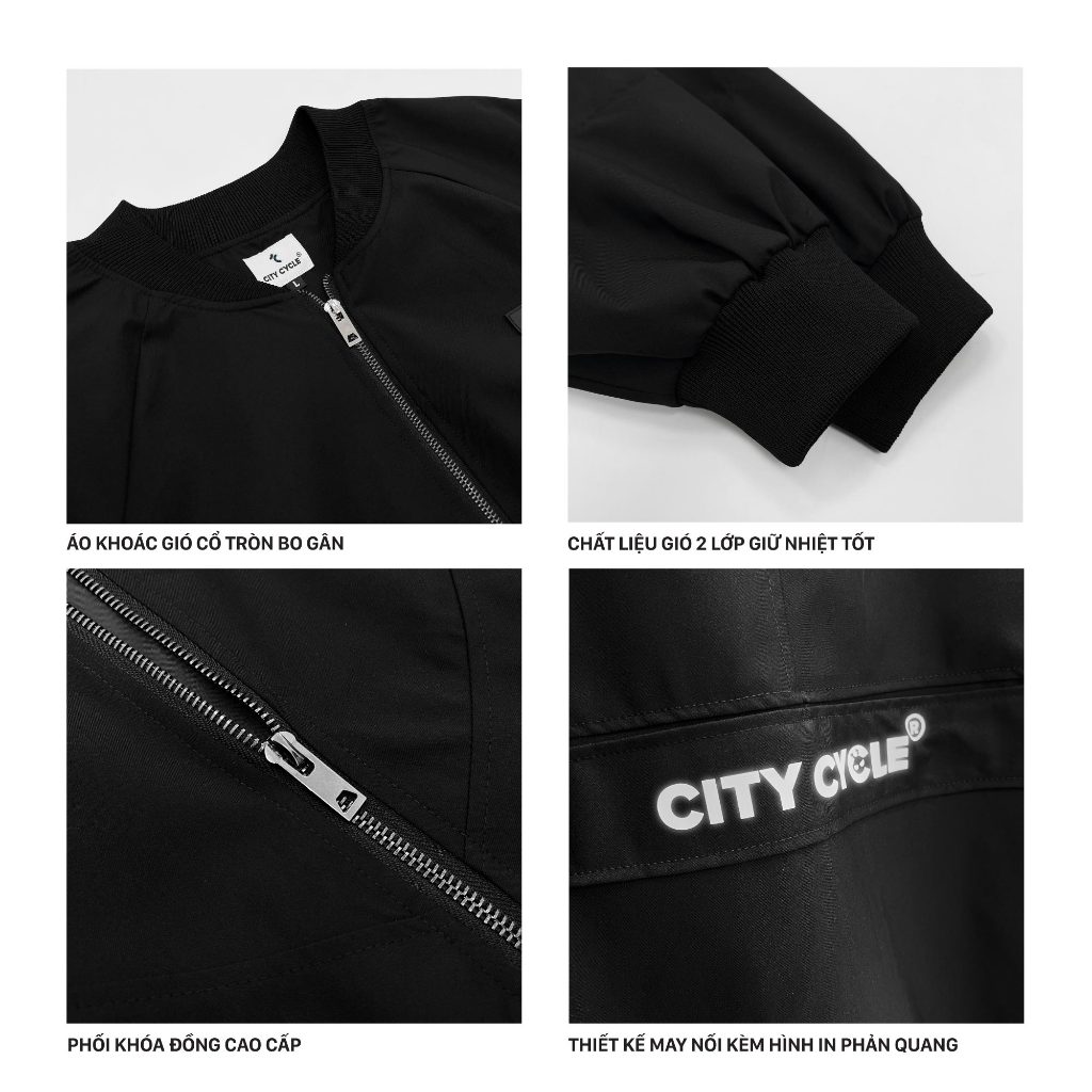 Áo Khoác Gió Local Brand Uranus City Cycle oversize nam nữ form rộng chống nước