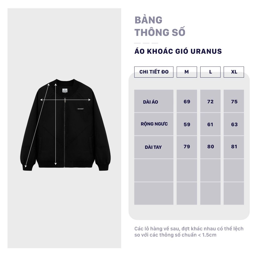 Áo Khoác Gió Local Brand Uranus City Cycle oversize nam nữ form rộng chống nước