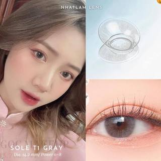 LENS MÀU XÁM KHÓI CÓ ĐỘ TỪ 0-6 [Kính Áp Tròng Hàn Quốc] giãn nhẹ 14.2mm