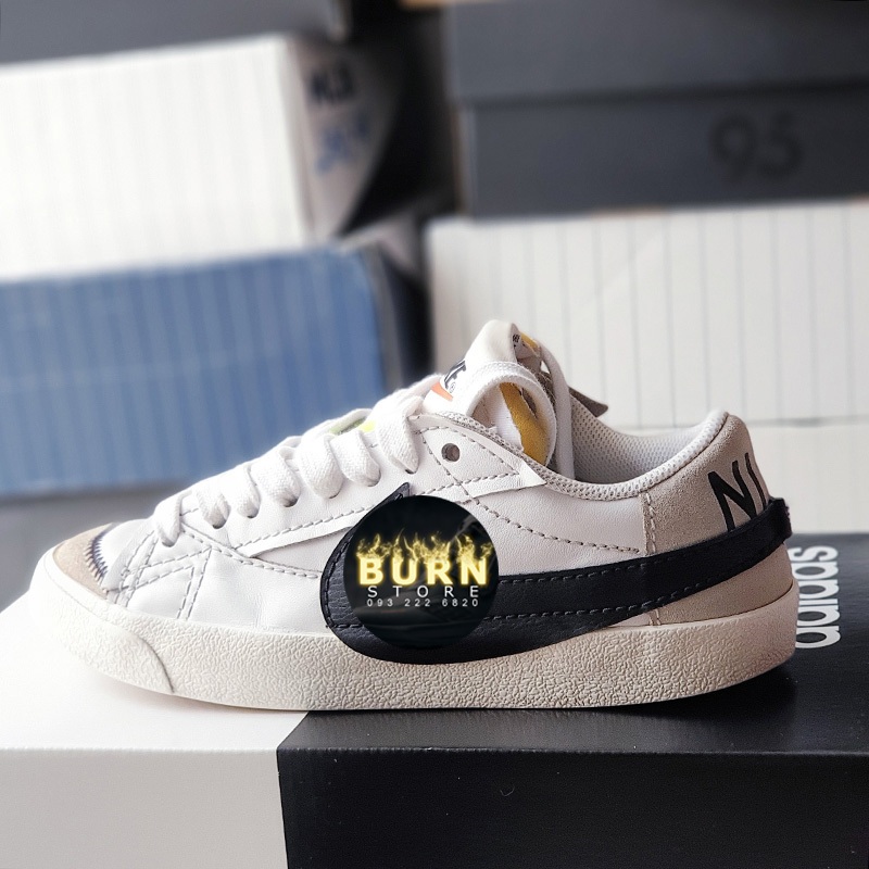 Giày Blazer Low 77 Jumbo White Black, size 40.5, real 2hand