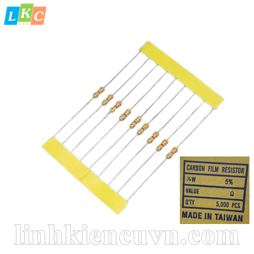 Điện trở chân đồng, điện trở đài loan 1/4W 0.25W