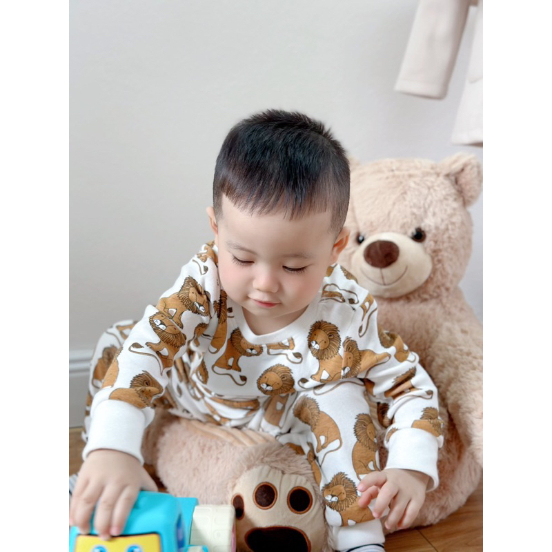 ✨MALINHKID✨BT002- Bộ thun 3 hình dài tay VNXK