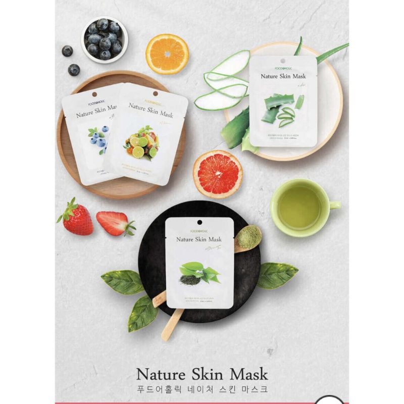 Mặt Nạ Ốc Sên Dưỡng Da Sáng Mịn, Se Khít Lỗ Chân Lông Foodaholic Nature Skin Mask 23g - SNAIL