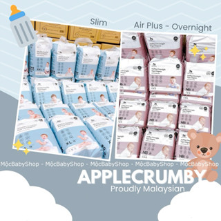 [ CHÍNH HÃNG ] BỈM APPLECRUMBY OVERNIGHT ĐÊM / SLIM NGÀY BỈM DÁN/QUẦN DÁN NB16/S24/M42/L36/XL24 QUẦN M22/L20/XL18/XXL16