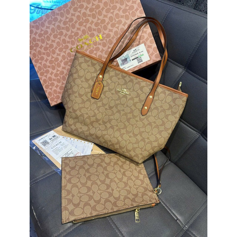 Túi Xách Túi Xách SÉT COACHh CITY TOTE  sz35. Không hộp. Hàng super, có logo mã cod