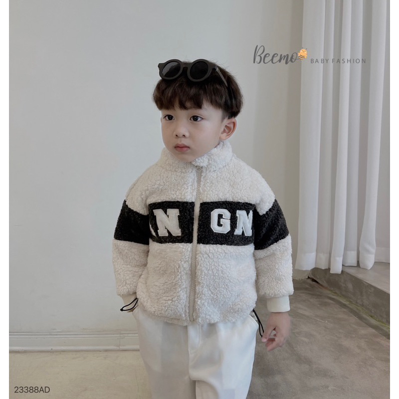 Áo khoác lông cá tính bé trai