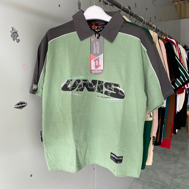 Áo Polo Unispace Unis Xanh Size M