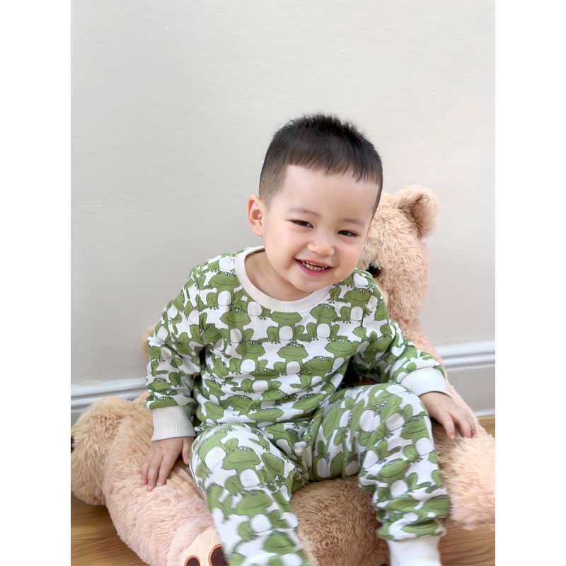 ✨MALINHKID✨BT002- Bộ thun 3 hình dài tay VNXK