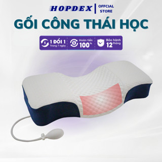 Gối Công Thái Học HOPDEX Hỗ Trợ Giảm Đau Cổ Vai Gáy Chống NGáy Thiết Kế Thích Hợp Cho Mọi Tư Thế Ngủ