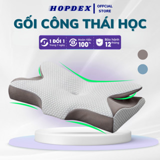 Gối Công Thái Học HOPDEX Hỗ Trợ Giảm Đau Cổ Vai Gáy Chống Ngáy Thiết Kế Thích Hợp Cho Mọi Tư Thế Ngủ