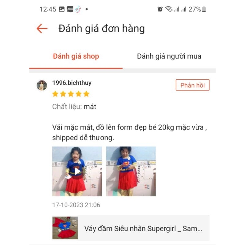 Váy đầm siêu nhân bé gái