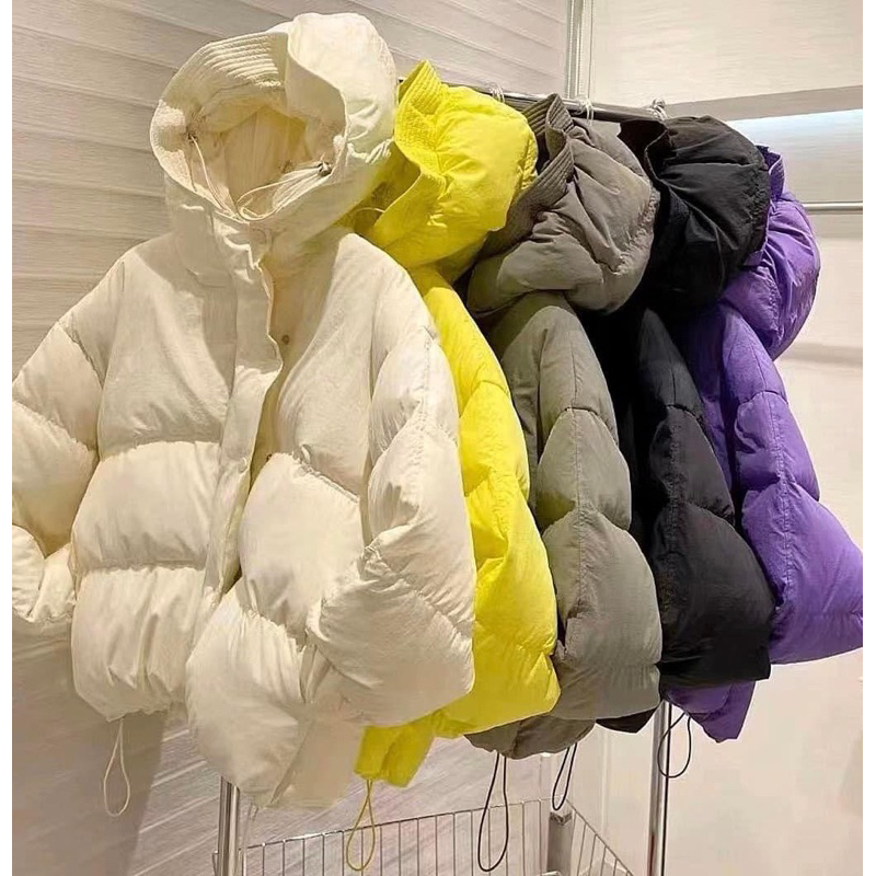 Áo khoác Phao Nữ có mũ đại Hàn Siêu Ấm , áo Phao dáng rộng