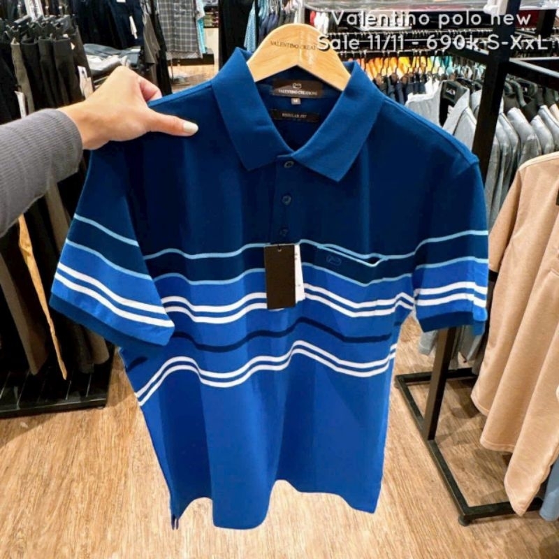Áo polo size M Valentino Creation pick store Malaysia vải thun sần mềm size M