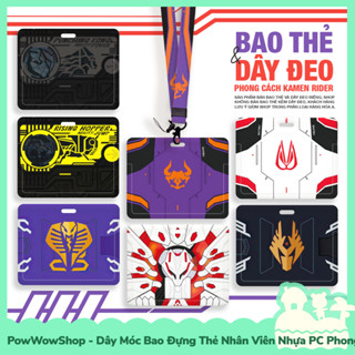 [Sẵn VN - Hỏa Tốc] Dây Đeo Thẻ / Bao Thẻ Nhân Viên Ngang Nhựa ABS Phong Cách Nhân Vật Siêu Nhân Dế Kamen Rider