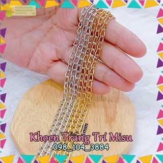 , kho phụ liệu may 4m Dây Xích Mắc Vặn Thừng Làm Trang Sức Handmade