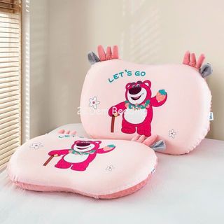 Gối trẻ em cao su non vỏ nỉ đáng yêu