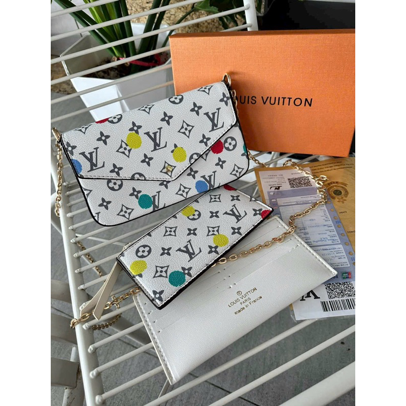 Túi Xách LVv Bì Thư 3in1 sz18 . Fullbox, bọc seal. Hàng super, có logo mã cod