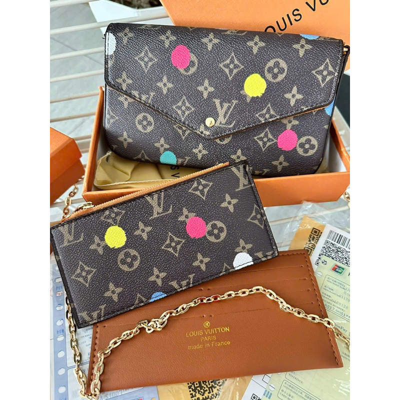 Túi Xách LVv Bì Thư 3in1 sz18 . Fullbox, bọc seal. Hàng super, có logo mã cod