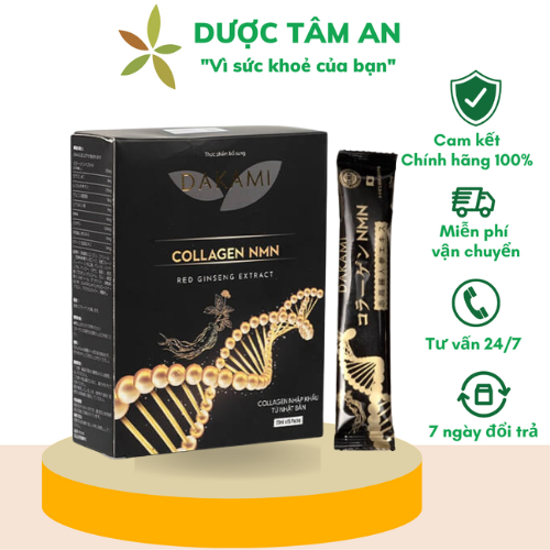 Nước uống Collagen Dakami NMN 3000mg,tăng cường sức khỏe dưỡng trắng da, mờ nám, giảm thâm, phục hồi làn da (20ml x