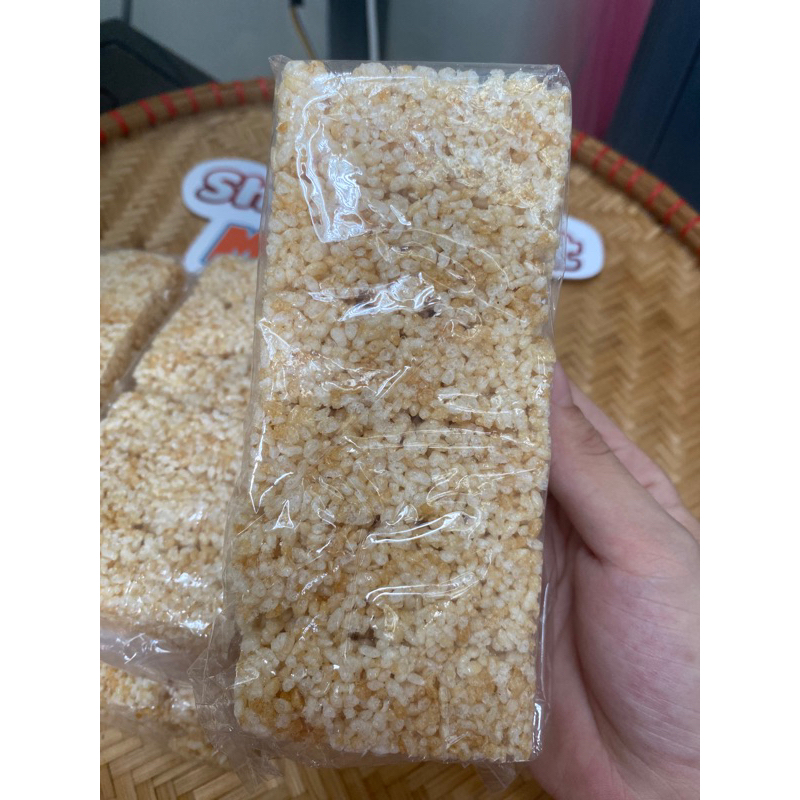 Cốm gạo ngào đường mật gói 6 miếng thơm ngon hàng mới