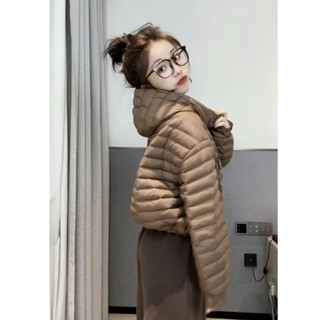  Áo phao lông vũ dáng ngắn có mũ QC 