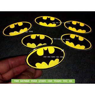 Tem batman phản quang dán trang trí xe