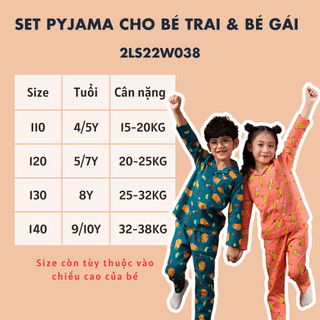Đồ bộ Pyjama trẻ em Lizard cao cấp - 2LS22W038-B