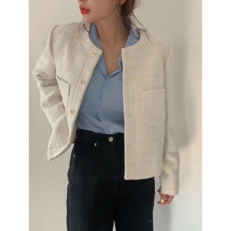 Pass áo khoác tweed size S