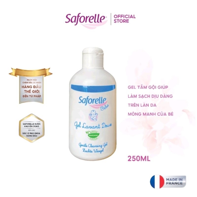Sữa tắm toàn thân Saforelle 250ml nhập khẩu từ Pháp