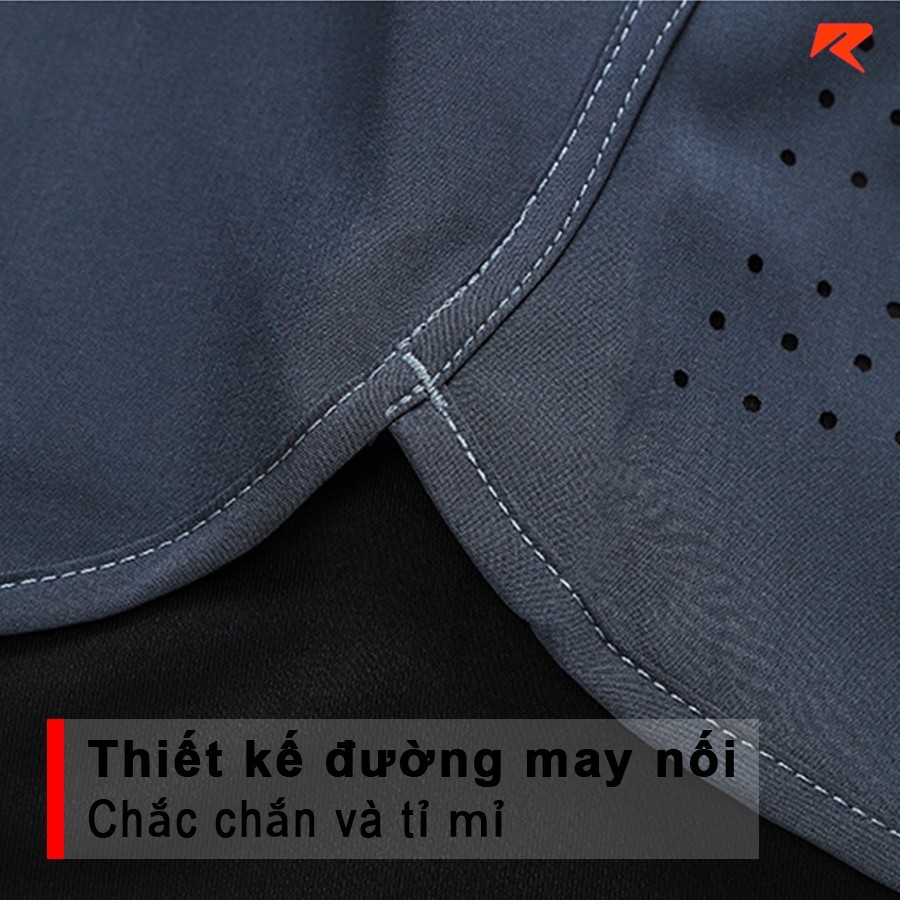 Quần chạy bộ nam 2 lớp RUNMANIC QCB01 thoáng khí nhanh khô nhiều màu