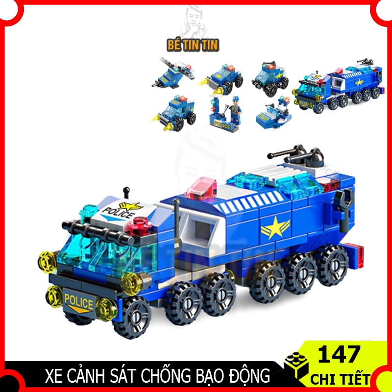 Bộ Đồ Chơi Lắp Ráp Xếp Hình Xây Dựng/ Cứu Hỏa/ Máy Bay/ Tàu Chiến/ Cảnh Sát/ Xe Xây Dựng/ Cần Cẩu... Phát Triển Tư Duy